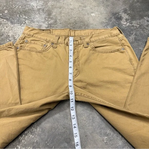 Levi’s 514 Straight Fit Khaki Jeans Men’s 32x32 - Picture 7 of 9